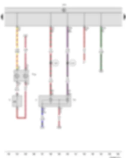 Wiring Diagram  VW NEW BORA 2014 - Brake light switch - Brake pedal switch - Airbag coil connector and return ring with slip ring - Horn plate - Onboard supply control unit