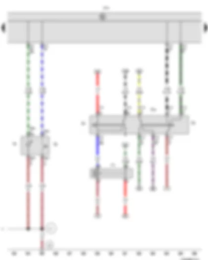 Wiring Diagram  VW NEW BORA 2014 - Turn signal switch - Hazard warning light switch - Headlight dipper and flasher switch - Parking light switch - Headlight main beam relay - Onboard supply control unit - Indicator lamp for hazard warning light
