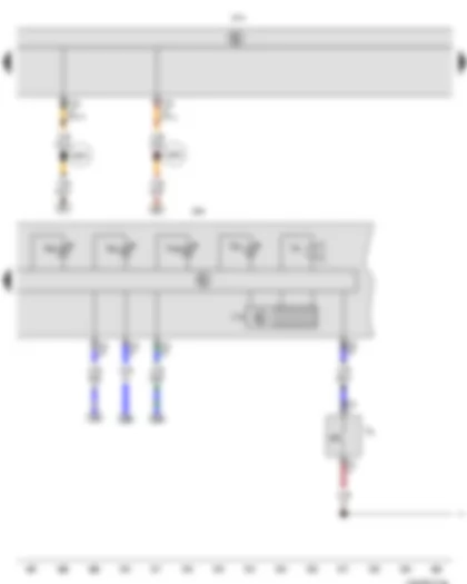 Wiring Diagram  VW NEW BORA 2015 - Handbrake warning switch - Control unit in dash panel insert - Onboard supply control unit