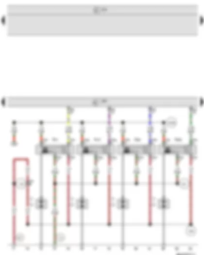 Wiring Diagram  VW NEW SAGITAR 2013 - Motronic control unit - Onboard supply control unit - Ignition coil 1 with output stage - Ignition coil 2 with output stage - Ignition coil 3 with output stage - Ignition coil 4 with output stage - Spark plug connector - Spark plugs