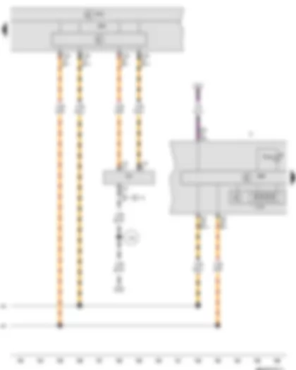 Wiring Diagram  VW NEW SAGITAR 2015 - Multifunction indicator - Control unit in dash panel insert - Onboard supply control unit - Data bus diagnostic interface - Dash panel insert - Electronic power control fault lamp