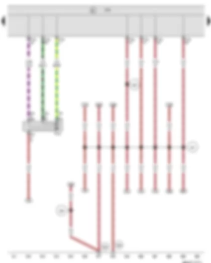 Wiring Diagram  VW NEW SAGITAR 2014 - Onboard supply control unit - Driver side windscreen wiper motor