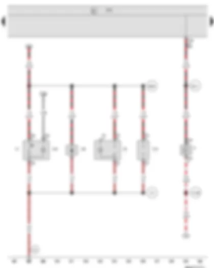 Wiring Diagram  VW NEW SAGITAR 2014 - Brake light switch - Blocking diode - Onboard supply control unit - Cigarette lighter illumination bulb - Cigarette lighter - 12 V socket - 12 V socket 2