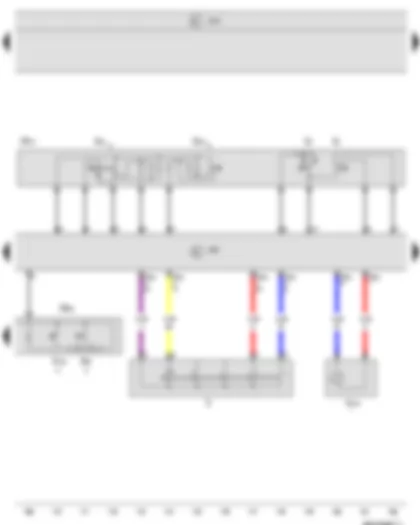 Wiring Diagram  VW NEW SAGITAR 2015 - Ignition/starter switch - Turn signal switch - Headlight dipper and flasher switch - Left steering column switch - Right steering column switch - Cruise control system switch - Cruise control system (CCS) SET button - Onboard supply control unit - Steering column electronics control unit