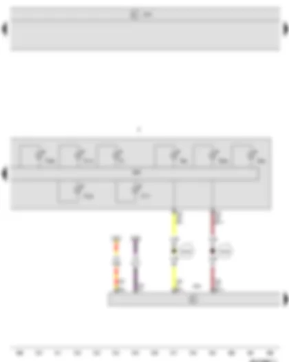 Wiring Diagram  VW NEW SAGITAR 2012 - Onboard supply control unit - Data bus diagnostic interface - Dash panel insert