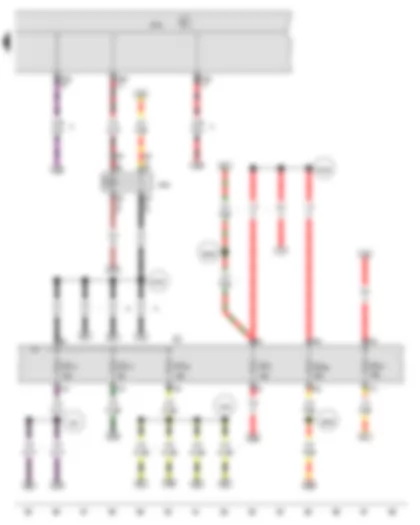 Wiring Diagram  VW NEW SAGITAR 2015 - Onboard supply control unit - Terminal 15 relay - Fuse holder C