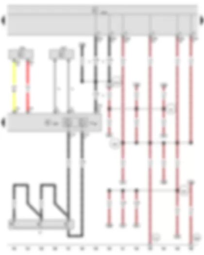 Wiring Diagram  VW NEW SAGITAR 2016 - Airbag coil connector and return ring with slip ring - Horn plate - Onboard supply control unit - Steering column electronics control unit