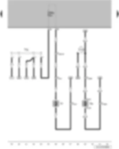Wiring Diagram  VW PARATI 2014 - Terminal 30 wiring junction - radiator fan - windscreen and rear window washer pump
