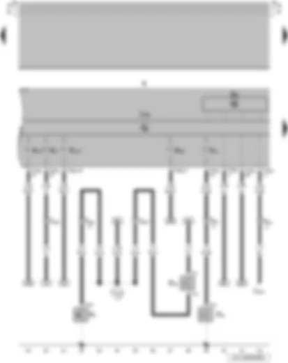 Wiring Diagram  VW PARATI 2006 - Handbrake warning switch - oil pressure switch - brake fluid level warning contact - rev. counter - dash panel insert - alternator warning lamp