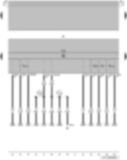 Wiring Diagram  VW PARATI 2006 - Control unit with display in dash panel insert - dash panel insert - main beam warning lamp - left turn signal warning lamp - speed warning lamp - yellow symbol