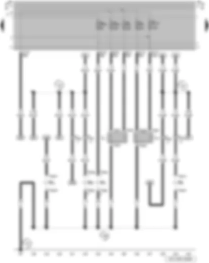 Wiring Diagram  VW PARATI 2006 - Left headlight twin filament bulb/left sealed beam insert - right headlight twin filament bulb/right sealed beam insert - left side light bulb - right side light bulb - front left turn signal bulb