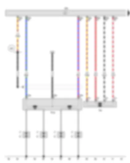 Wiring Diagram  VW PARATI 2012 - Engine control unit - Ignition transformer - Spark plug connector - Spark plugs - Throttle valve module
