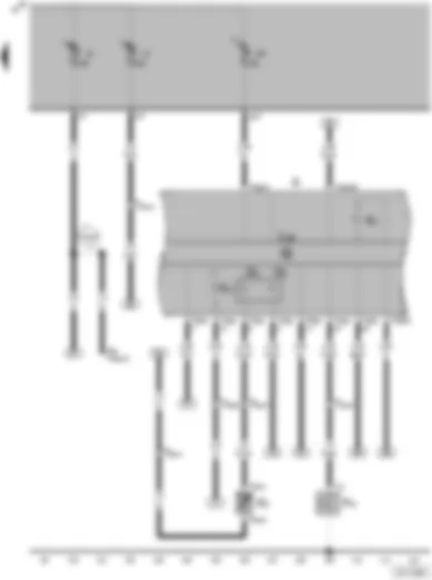 Wiring Diagram  VW PARATI 2004 - Oil pressure switch - Fuel gauge - Coolant temperature sender - Coolant temperature gauge - Control unit with display in dash panel insert - Dash panel insert - Alternator warning lamp - Oil pressure warning lamp
