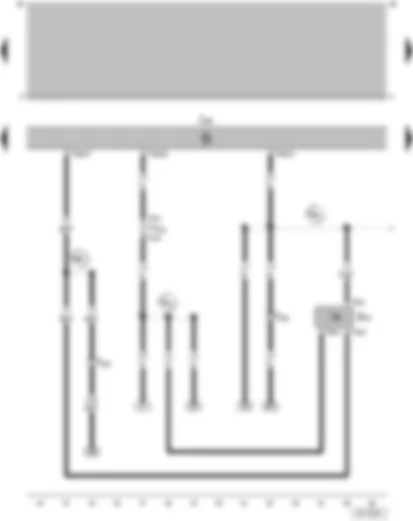 Wiring Diagram  VW PARATI 2005 - Speedometer sender (Hall sender on gearbox) - 1AV control unit (injection system) - Push-in bridge  