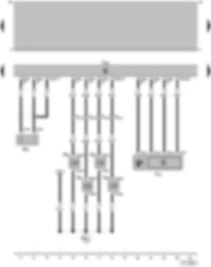 Wiring Diagram  VW PARATI 2004 - Knock sensor I - 4AV/4CV (injection system) control unit - Injector - cylinder 1 - Injector - cylinder 2 - Injector - cylinder 3 - Throttle valve positioner