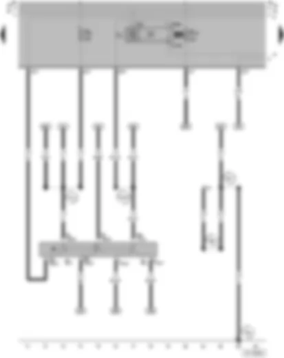Wiring Diagram  VW PARATI 2003 - Interruptor das luzes intermitentes/indicadores de direção - Comutador manual de luz alta e baixa (máximos e médios) e da buzina óptica - Relé da luz de advertência