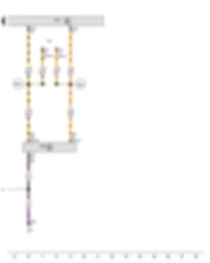 Wiring Diagram  VW PASSAT CC 2014 - Parking aid control unit - Data bus diagnostic interface - Diagnostic connection
