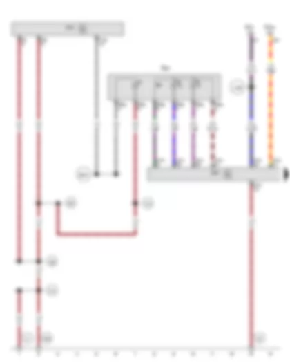 Wiring Diagram  VW PASSAT CC 2009 - Shock absorber damping adjustment button - Electronically controlled damping control unit - Onboard supply control unit - Fuse 2 on fuse holder C - Fuse 35 on fuse holder C