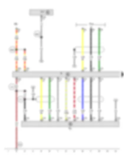 Wiring Diagram  VW PASSAT CC 2009 - Onboard supply control unit - Radio - CD changer