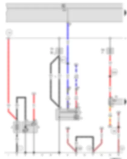 Wiring Diagram  VW PASSAT CC 2009 - Battery - Starter - Alternator - Onboard supply control unit - Fuse holder C