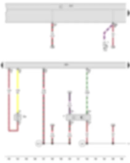 Wiring Diagram  VW PASSAT CC 2010 - Brake light switch - Radiator outlet coolant temperature sender - Engine control unit