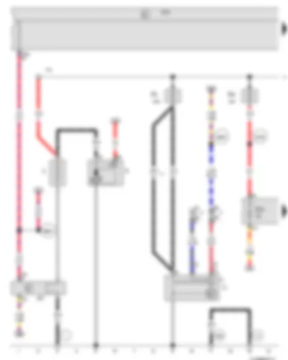 Wiring Diagram  VW PASSAT CC 2012 - Battery - Starter - Alternator - Voltage regulator - Onboard supply control unit - Fuse 1 in fuse holder A - Fuse 5 in fuse holder A - Fuse 27 on fuse holder C