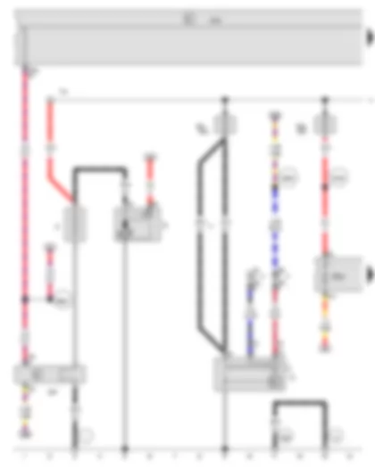 Wiring Diagram  VW PASSAT CC 2014 - Battery - Starter - Alternator - Voltage regulator - Onboard supply control unit - Fuse 1 in fuse holder A - Fuse 5 in fuse holder A - Fuse 27 on fuse holder C