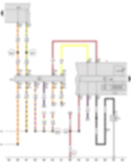 Wiring Diagram  VW PASSAT CC 2014 - Onboard supply control unit - Data bus diagnostic interface - Dash panel insert - Electronic power control fault lamp