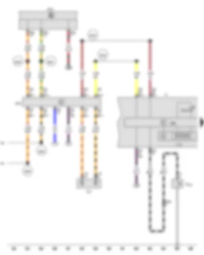 Wiring Diagram  VW PASSAT CC 2016 - Oil pressure switch for reduced oil pressure - Data bus diagnostic interface - Dash panel insert - Electronic power control fault lamp - Diagnostic connection