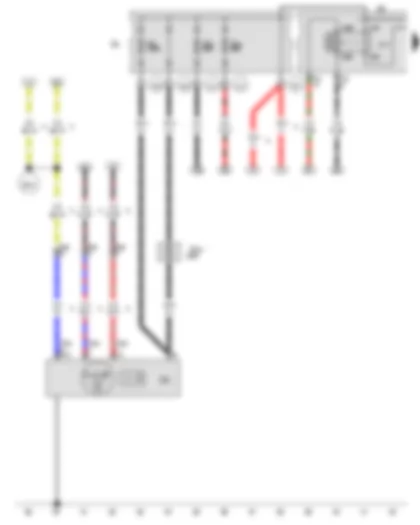Wiring Diagram  VW PASSAT CC 2016 - Terminal 30 voltage supply relay - Fuse holder A - Fuse holder B