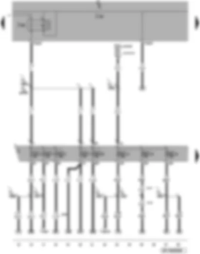 Wiring Diagram  VW PASSAT CC 2008 - Terminal 15 voltage supply relay - onboard supply control unit - fuses