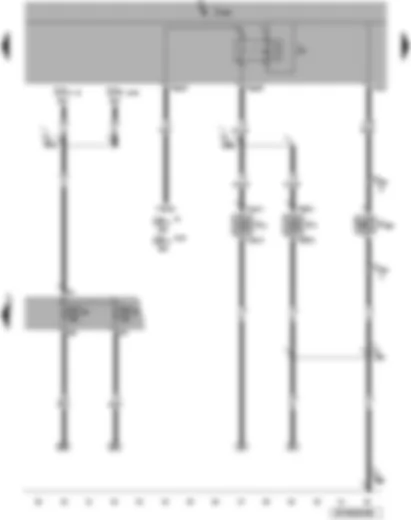 Wiring Diagram  VW PASSAT CC 2008 - bonnet contact switch - horn - onboard supply control unit