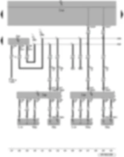 Wiring Diagram  VW PASSAT CC 2008 - Tiptronic switch - door control units - front entry lights - exterior mirror turn signal bulb - entry light in exterior mirror