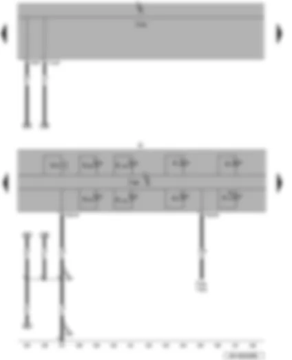 Wiring Diagram  VW PASSAT CC 2008 - Dash panel insert - control unit in dash panel insert - warning lamps - brake system warning lamp - bulb failure warning lamp