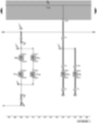 Wiring Diagram  VW PASSAT CC 2008 - Driver and front passenger side vanity mirror contact switch - footwell lights