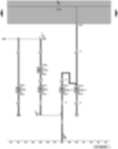 Wiring Diagram  VW PASSAT CC 2008 - Glove compartment light switch - luggage compartment light - footwell lights