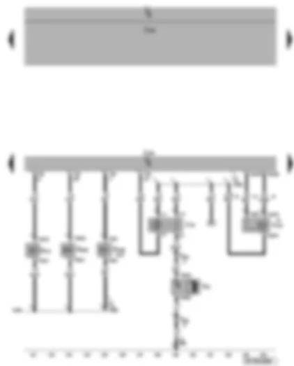 Wiring Diagram  VW PASSAT CC 2014 - Engine control unit - charge pressure control solenoid valve - turbocharger air recirculation valve - continued coolant circulation relay - fuel system diagnostic pump