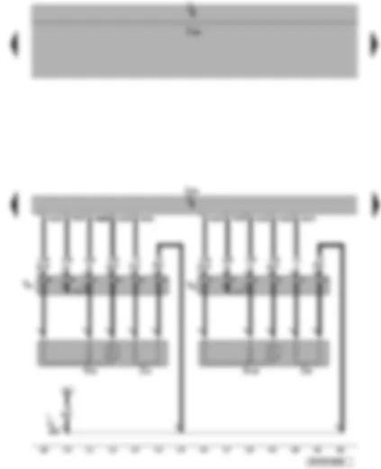 Wiring Diagram  VW PASSAT CC 2014 - Engine control unit - Lambda probe - Lambda probe heater