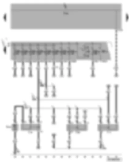 Wiring Diagram  VW PASSAT CC 2011 - Fuel pump relay - electric fuel pump 2 relay - supplementary fuel pump relay - fuel pump 2 - fuses