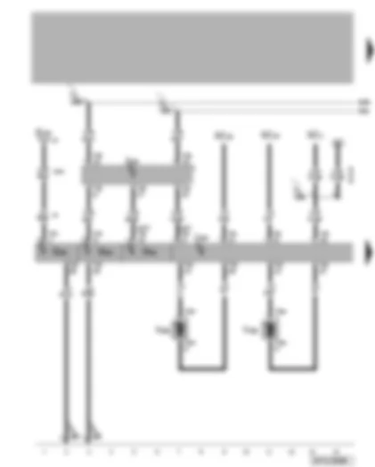 Wiring Diagram  VW PASSAT CC 2011 - Control unit for electromechanical parking brake - parking brake motor left and right - lateral acceleration sender - yaw rate sender - longitudinal acceleration sender