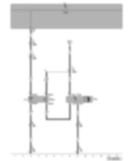 Wiring Diagram  VW PASSAT CC 2017 - Rear roller blind switch - rear roller blind control unit - bulb for illumination of rear roller blind switch
