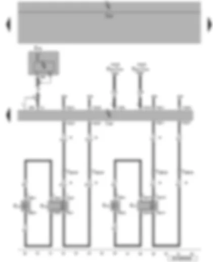 Wiring Diagram  VW PASSAT CC 2010 - Control unit with display for radio and navigation system - navigation system aerial - rear left and right loudspeaker - mobile telephone operating electronics control unit