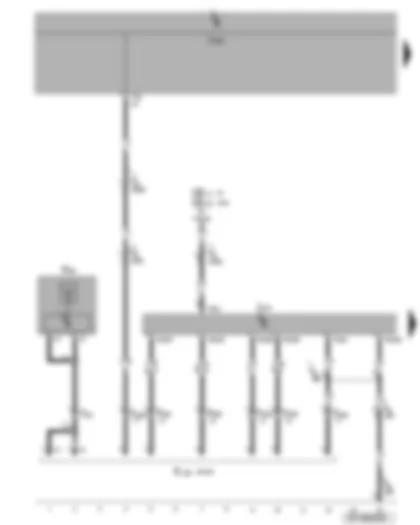 Wiring Diagram  VW PASSAT CC 2010 - Control unit for mobile telephone operating electronics - telephone aerial - telephone holder