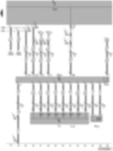 Wiring Diagram  VW PASSAT CC 2008 - Tiptronic switch - selector lever lock solenoid - selector lever position display