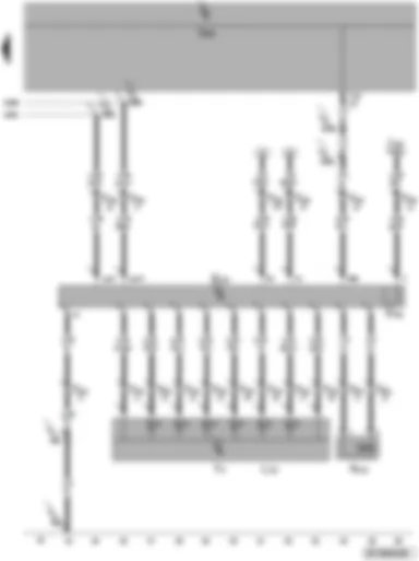 Wiring Diagram  VW PASSAT CC 2013 - Selector lever - selector lever lock solenoid - selector lever position display