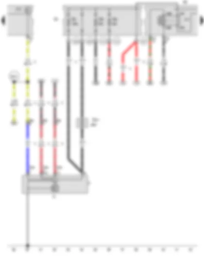 Wiring Diagram  VW PASSAT CC 2016 - Alternator - Terminal 30 voltage supply relay - Onboard supply control unit - Fuse holder A - Fuse holder B