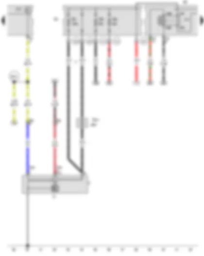 Wiring Diagram  VW PASSAT CC 2013 - Alternator - Terminal 30 voltage supply relay - Onboard supply control unit - Fuse holder A - Fuse holder B