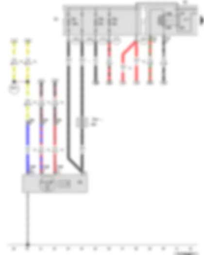 Wiring Diagram  VW PASSAT CC 2011 - Terminal 30 voltage supply relay - Fuse holder A - Fuse holder B