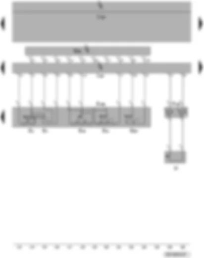 Wiring Diagram  VW PASSAT CC 2008 - Steering column combination switch - airbag coil connector and return spring with slip ring - steering angle sender - onboard supply control unit - steering column electronics control unit