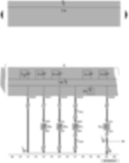 Wiring Diagram  VW PASSAT CC 2008 - Dash panel insert - brake fluid level warning contact - ambient temperature sensor - coolant shortage indicator sender - windscreen washer fluid level sender